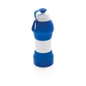 Opvouwbare siliconen sport fles, blauw
