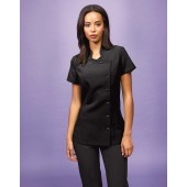 'Orchid' Beauty and Spa Tunic Black 10 UK