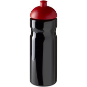 H2O Active® Base 650 ml drikkeflaske med kuppelformet låg - Ensfarvet sort/Rød