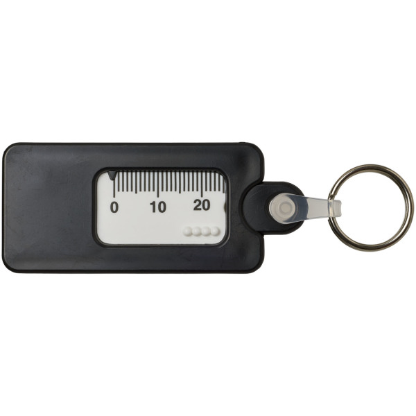 Kym sleutelhanger met bandenprofielmeter - Zwart