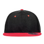 Bronx Original Flat Peak Snapback Dual Colour Cap Black / Red One Size