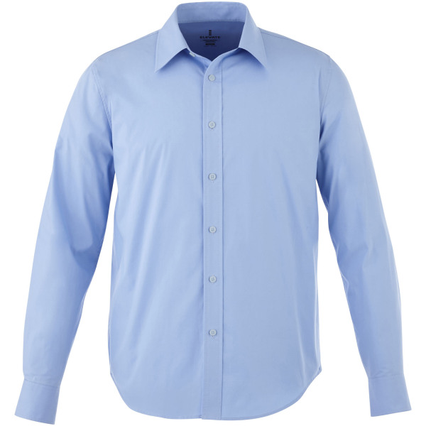 Hamell long sleeve men's stretch shirt - Light blue - XXL