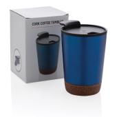 Kurk koffiebeker, blauw