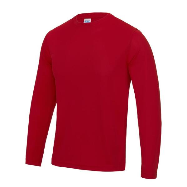 AWDis Cool Long Sleeve Wicking T-Shirt, Fire Red, XXL, Just Cool