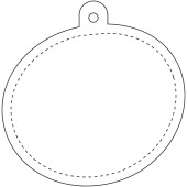 RFX™ H-09 ovale reflecterende TPU hanger - Wit