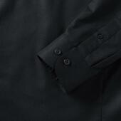 Men's L/S Tail. Button-Down Oxford Shirt, Black, 4XL, RUS