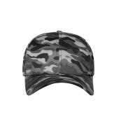 MB6227 6 Panel Camouflage Cap - grey/black - one size