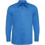 Overhemd in onderhoudsvriendelijk polykatoen-popeline heren Light Royal Blue XS