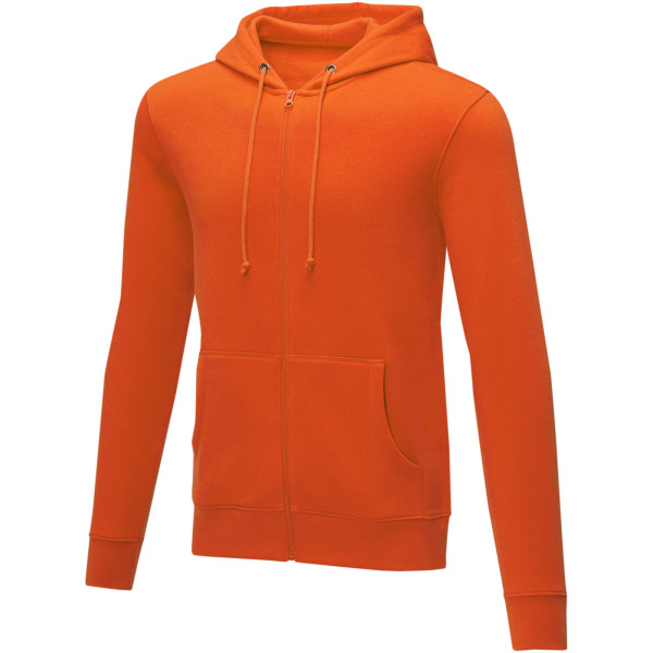 Theron men’s full zip hoodie - Orange - 3XL