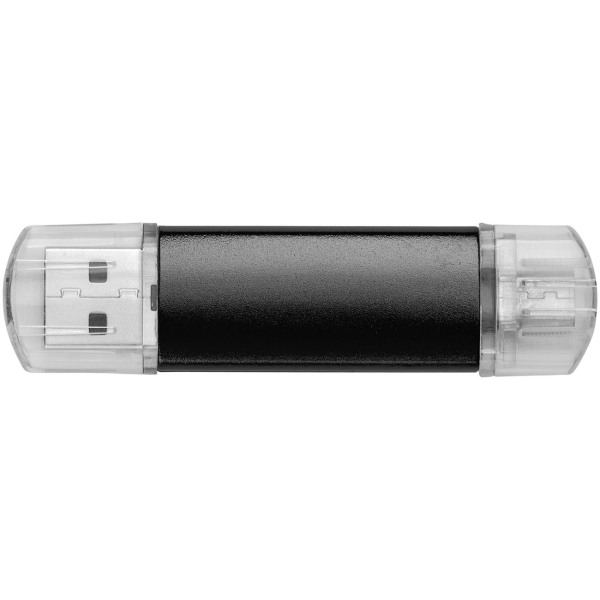 Aluminium On-the-Go (OTG) USB-stick - Zwart - 16GB