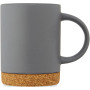 Neiva 425 ml ceramic mug with cork base - Grey