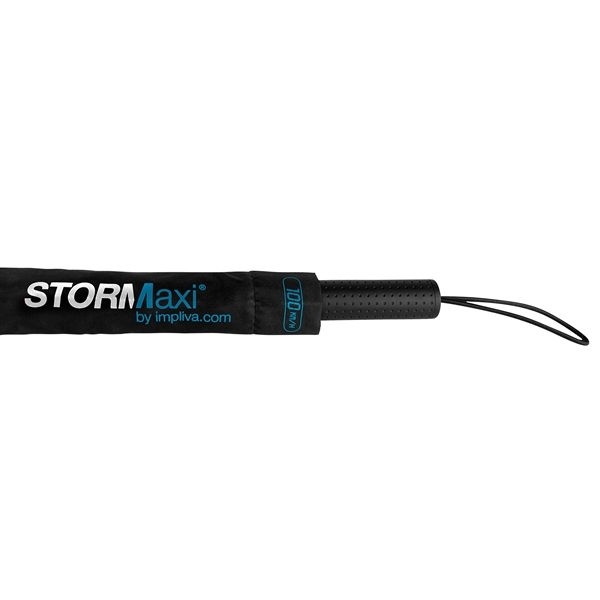 STORMaxi - Arodynamische stormparaplu - Handopening - Windproof - 92 cm - Zwart / Blauw STORMaxi - Arodynamische stormparaplu - Handopening - Windproof - 92 cm - Zwart / Blauw