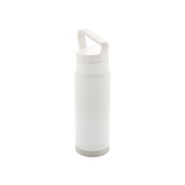Leakproof vacuum on-the-go bottle with handle, white