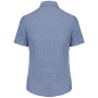Dames Oxford blouse korte mouwen Oxford Cobalt Blue XS