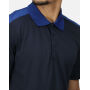 Contrast Coolweave Polo - Black/Seal Grey - XS