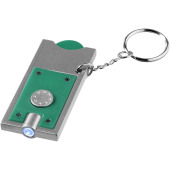 Allegro nøglering med møntholder og LED-lys - Grøn/Sølv