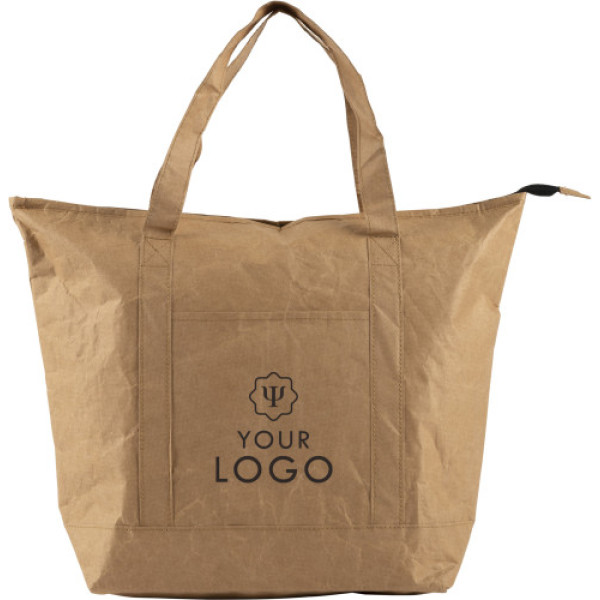 Laminated paper (80 gr/m²) cooler shopping bag Oakley brown