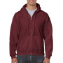 Gildan Sweater Hooded Full Zip HeavyBlend for him 7644 maroon S