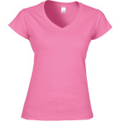 Softstyle® Fitted Ladies' V-neck T-shirt Azalea XL