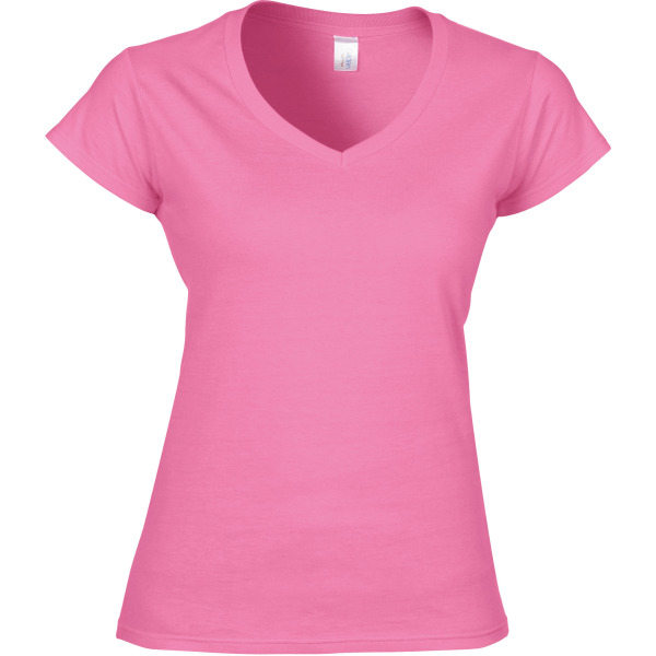 Softstyle® Fitted Ladies' V-neck T-shirt Azalea XXL