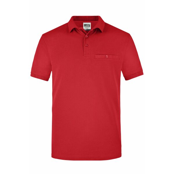 Men´s Workwear Polo Pocket - red - XL