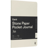 Karst® A6 softcover pocket journal van steenpapier - blanco - Beige