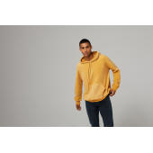 Unisex Sueded Fleece Pullover Hoodie - Heather Mustard - S