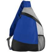 Armada polyester sling rugzak - Koningsblauw/Zwart/Grijs