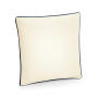 Fairtrade Cotton Piped Cushion Cover - Natural/French Navy - One Size