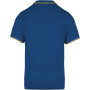 Polo korte mouwen Light royal blue/Yellow/White S