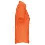 Overhemd in onderhoudsvriendelijk polykatoen-popeline korte mouwen dames Orange XS
