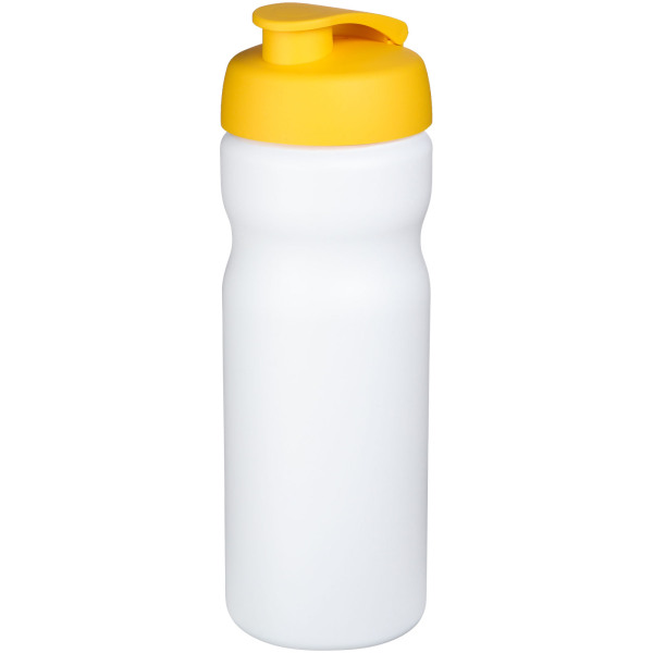 Baseline® Plus 650 ml flip lid sport bottle - White/Yellow