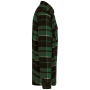 Geruit overshirt met sherpavoering Forest Green / Black Checked S