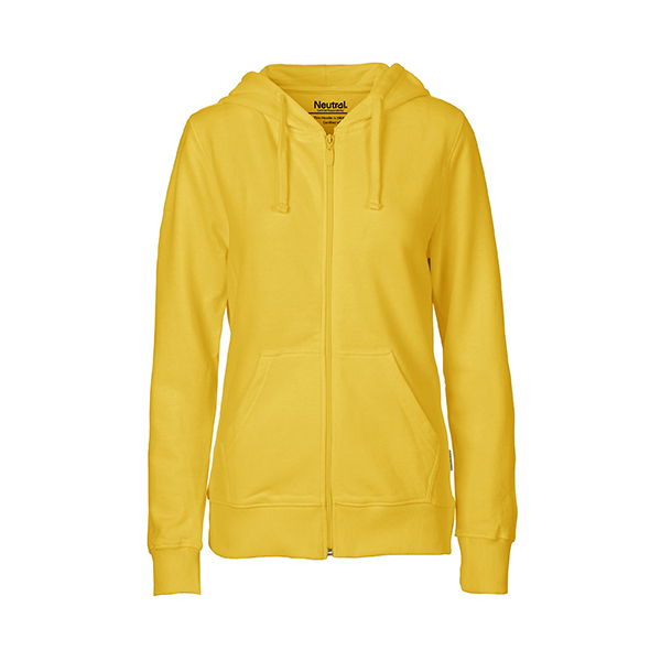Neutral ladies zip hoodie-Yellow-XS