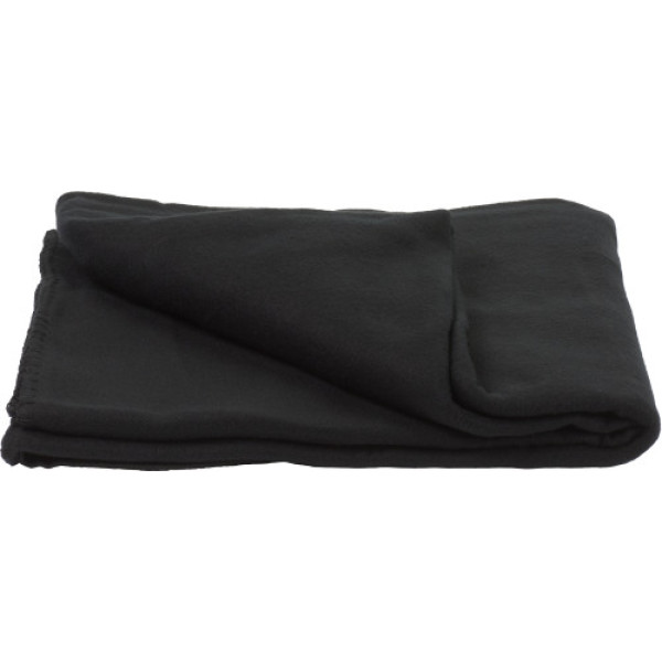 Fleece (165 g/m²) travel blanket Helga black