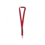 Polyester lanyard 20mm with buckle and hook - Red 485C