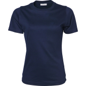 Ladies Interlock T-Shirt - Navy - L