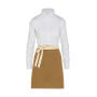 SANTORINI - Contrasted Bistro Apron with Pocket - Caramel - One Size