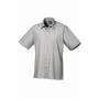 Short Sleeve Poplin Shirt, Silver, 17.5, Premier