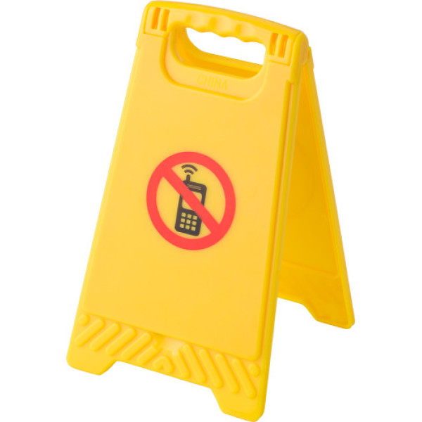 ABS  waarschuwingsbord Elora geel