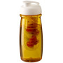 H2O Active® Pulse 600 ml sportfles en infuser met flipcapdeksel - Geel/Wit
