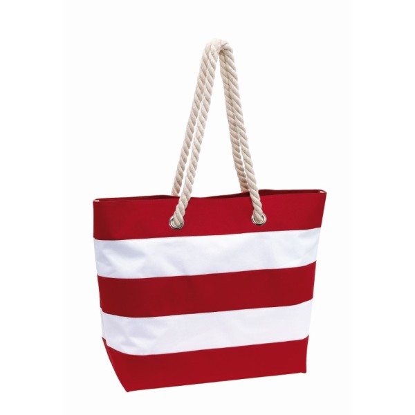 Strandtas van 300D polyester SYLT rood, wit