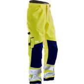 2263 Hi-vis shell trousers geel/navy s