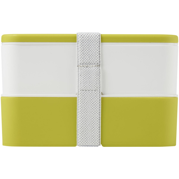 MIYO double layer lunch box - Lime/White/White