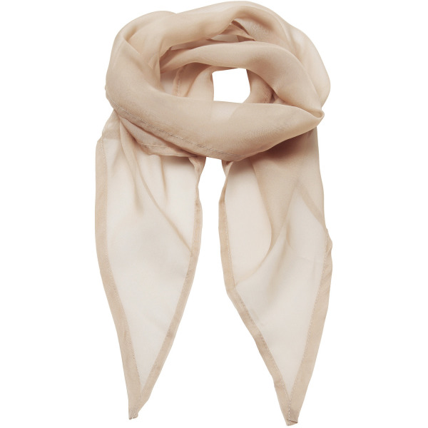 Ladies Chiffon Scarf Natural One Size