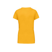 Dames T-shirt V-hals Korte Mouwen Yellow L