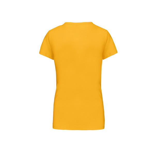 Dames T-shirt V-hals Korte Mouwen Yellow L