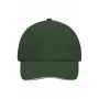 MB035 5 Panel Sandwich Cap - dark-green/natural - one size