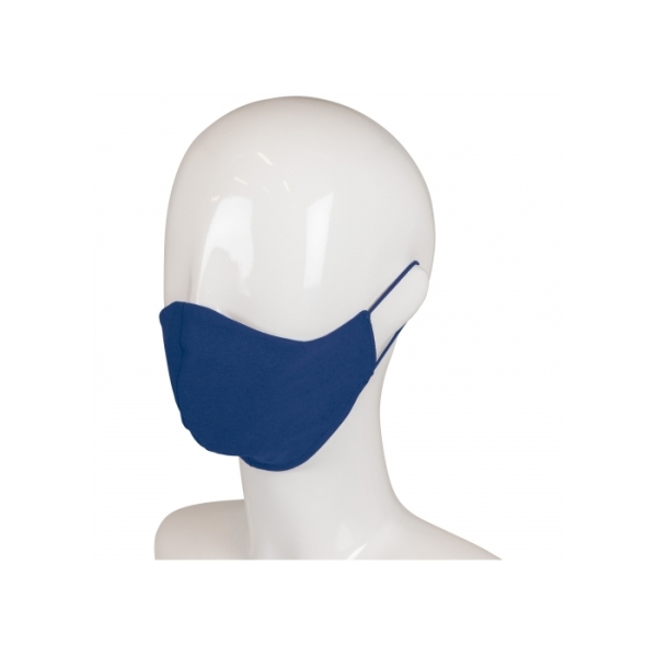 Herbruikbaar gezichtsmasker katoen 3-laags Made in Europe - Donker Blauw