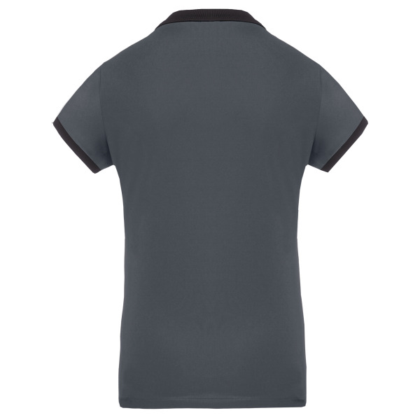 Dames-sportpolo sporty grey / Black XL